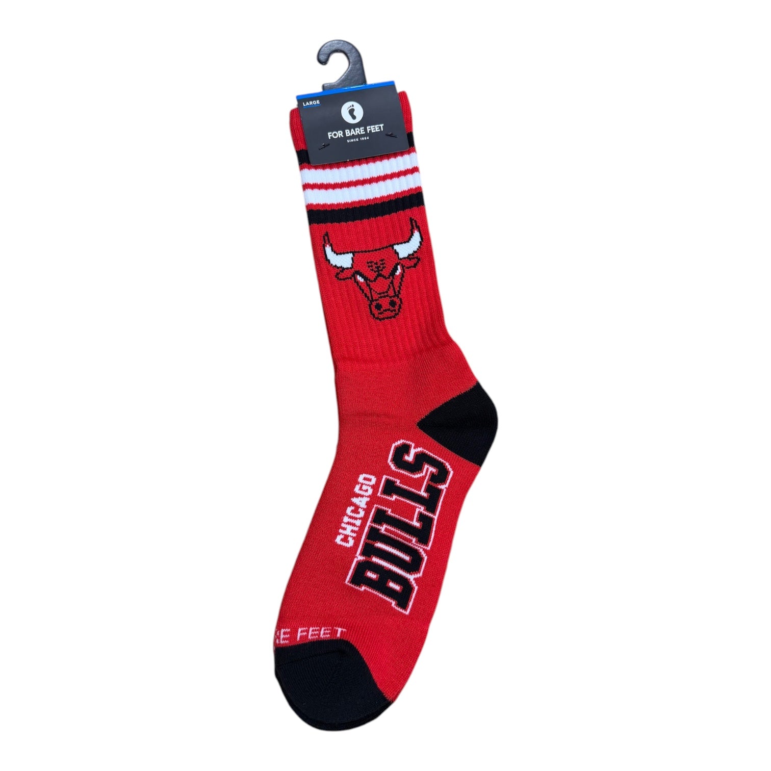 FOR BARE FEET: 4 Stripe Deuce Bulls Socks